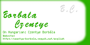 borbala czentye business card